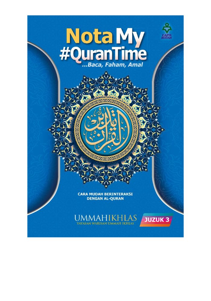 Nota My #QURANTIME Juzuk 3