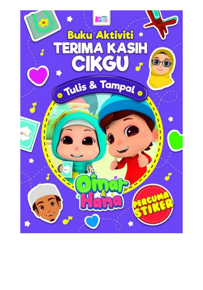 Buku Aktiviti Omar & Hana: Terima Kasih Cikgu (Percuma stiker)