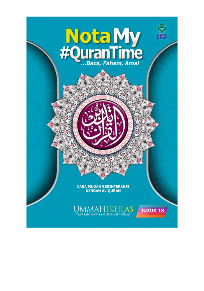 Nota My #QURANTIME Juzuk 18