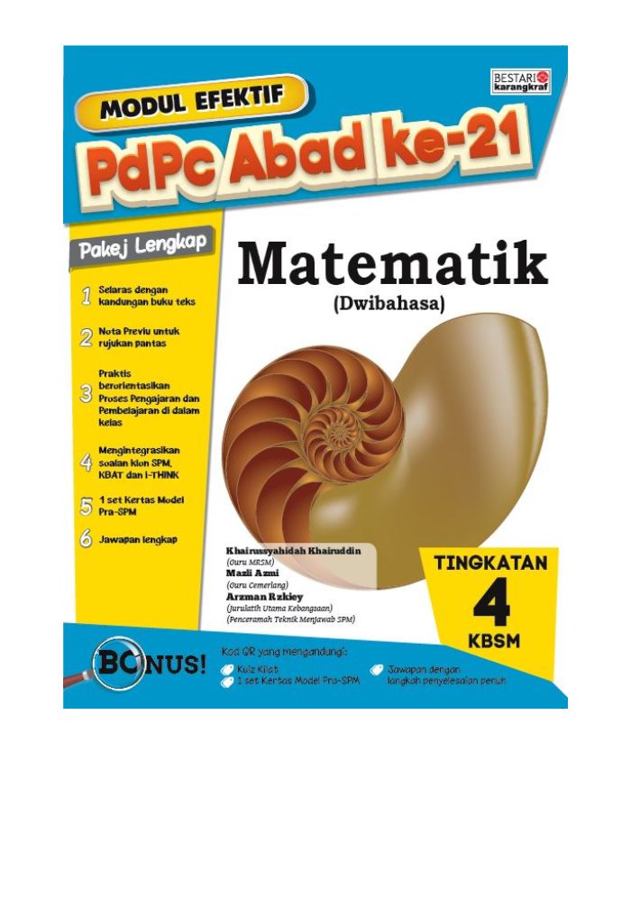 Modul Efektif PdPc Matematik Tingkatan 4