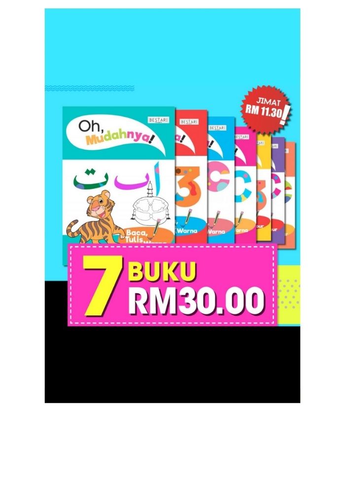 PRASEKOLAH OH MUDAHNYA BACA TULIS WARNA: 7 BUKU RM30