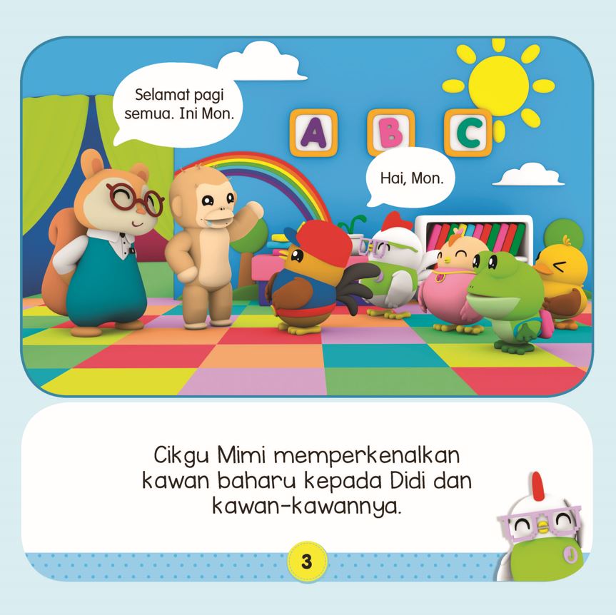 Buku Cerita Bergambar Didi & Friends: Mon Ke Sekolah & Main Deng