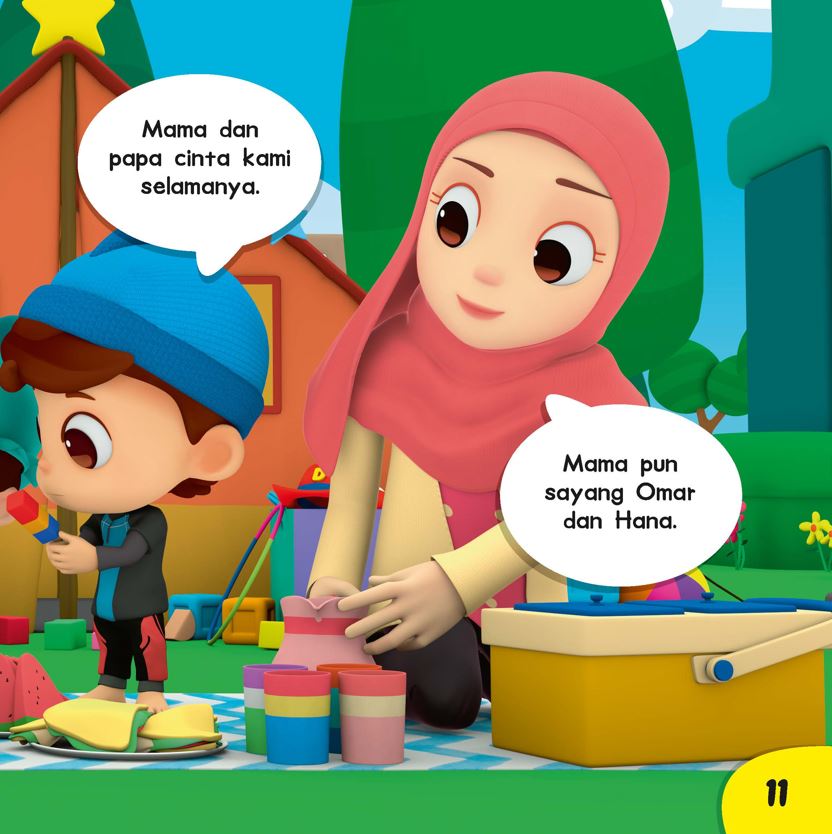 Omar & Hana Buku Belajar : Sayang Mama Papa