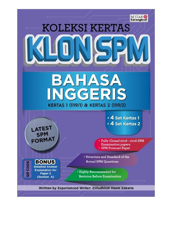 Koleksi Kertas Klon SPM Bahasa Inggeris