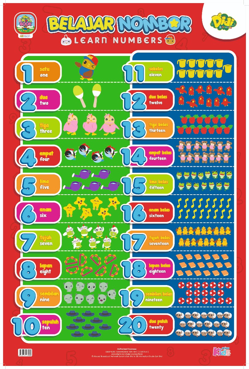 Poster Learn Numbers Didi & Friends