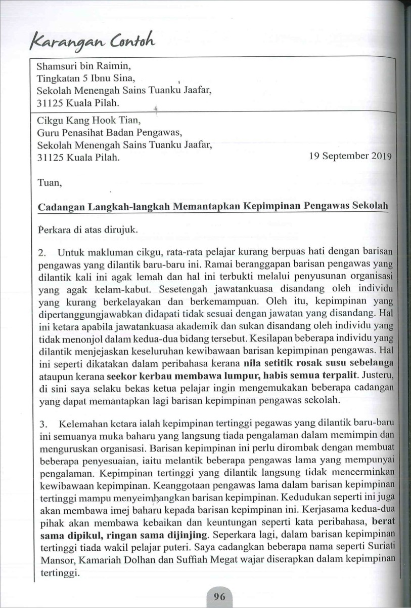 Akses Karangan Bahasan Melayu SPM Tingkatan 4, 5 (2020)
