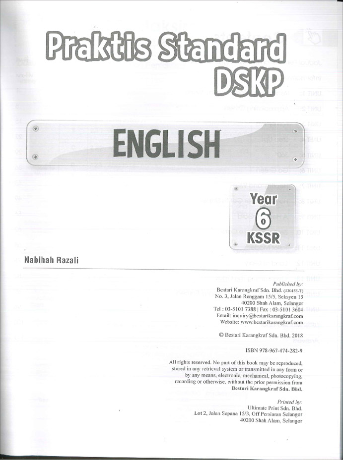 Praktis Standard Tahun 6 - English