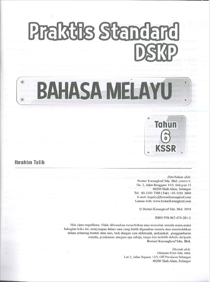 Praktis Standard Tahun 6 - Bahasa Melayu