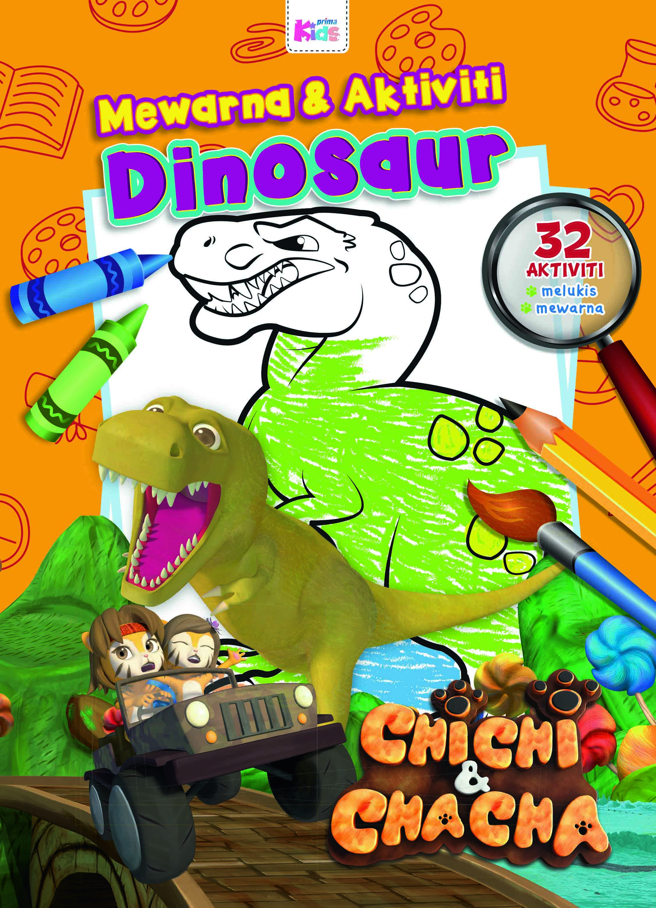 Chichi & Chacha: Warna & Aktiviti Dinosaur