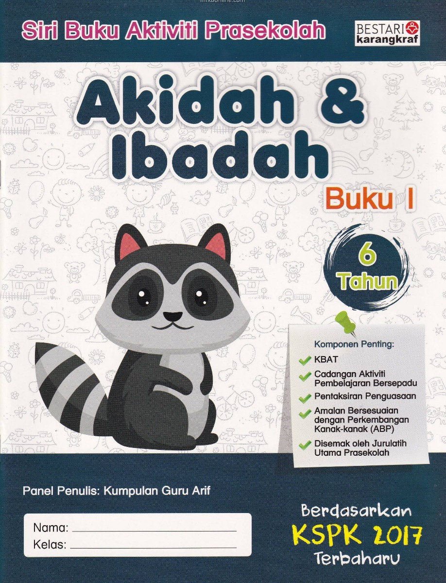 Buku Aktiviti Prasekolah 6 Tahun - Akidah & Ibadah (Buku 1)