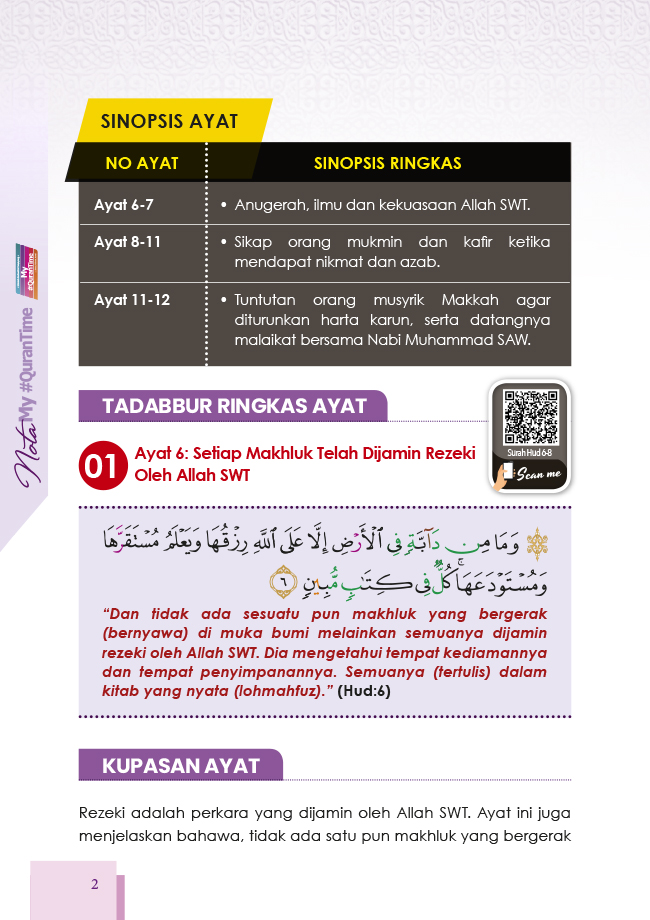 Nota My #QURANTIME Juzuk 12