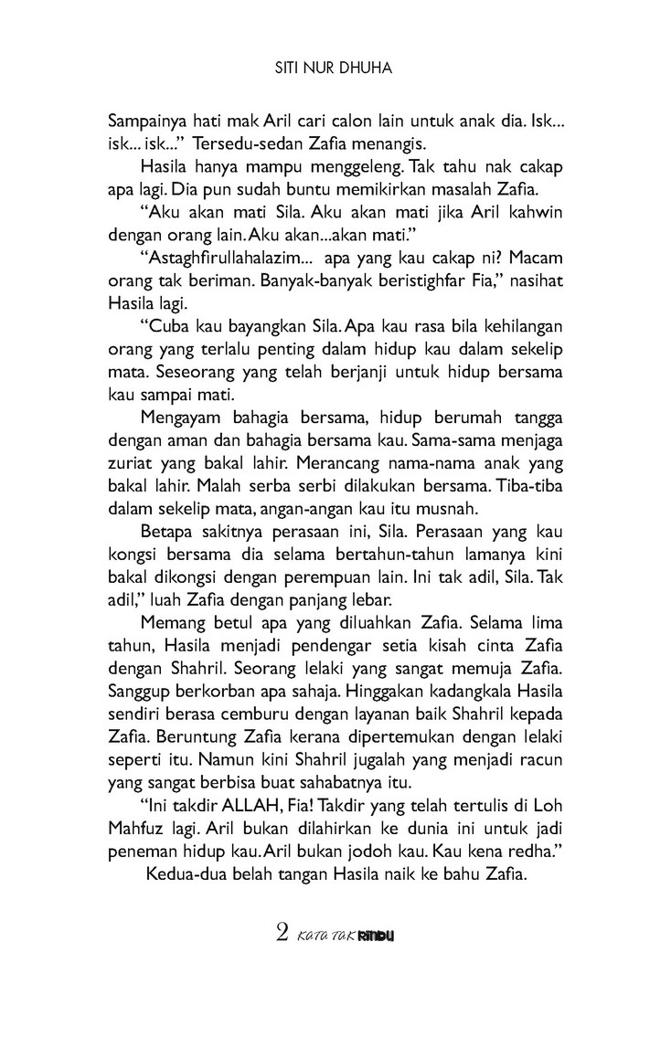 Kata Tak Rindu - Siti Nur Dhuha