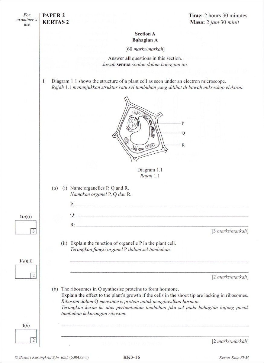 Koleksi Kertas Klon SPM Biology (Bilingual)