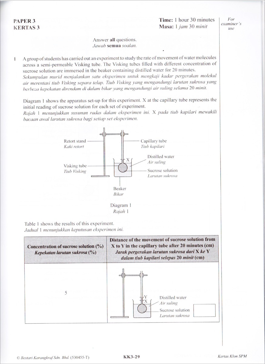 Koleksi Kertas Klon SPM Biology (Bilingual)