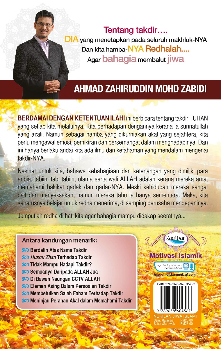 Berdamai Dengan Ketentuan Ilahi - Ahmad Zahiruddin Mohd Zabidi