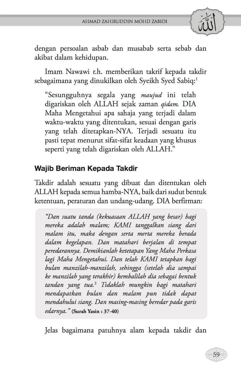 Berdamai Dengan Ketentuan Ilahi - Ahmad Zahiruddin Mohd Zabidi