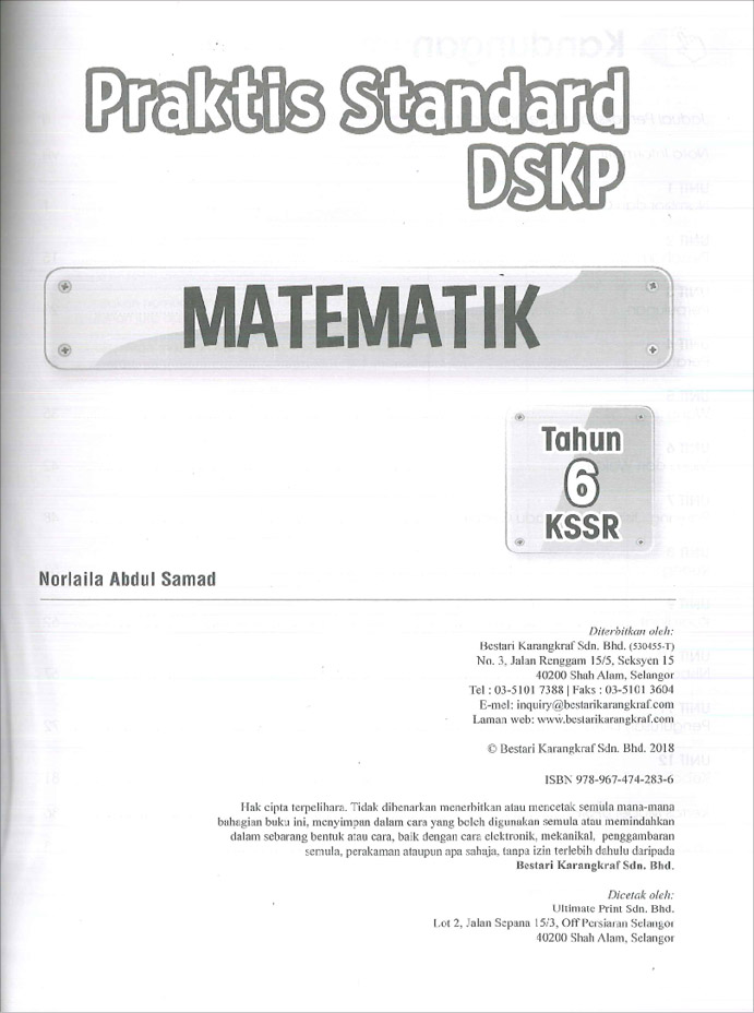 Praktis Standard Tahun 6 - Matematik