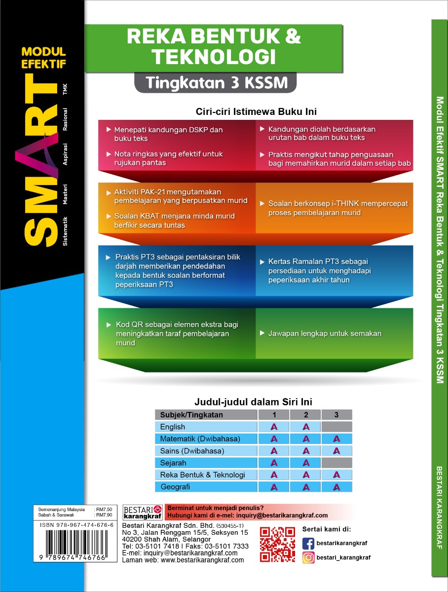 Modul Efektif SMART Reka Bentuk & Teknologi Tingkatan 3 (2020)