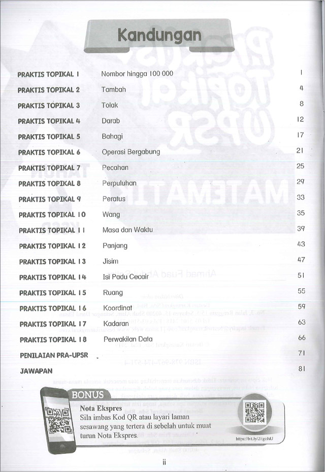 Praktis Topikal UPSR (2019) Matematik Tahun 4