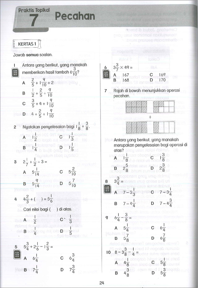 Praktis Topikal UPSR (2019) Matematik Tahun 5