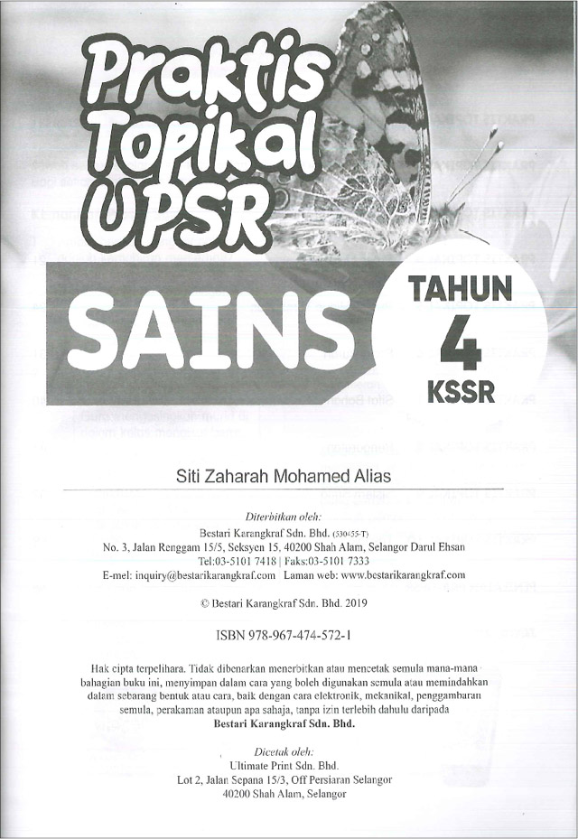 Praktis Topikal UPSR (2019) Sains Tahun 4