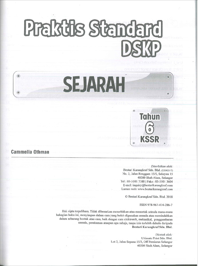 Praktis Standard Tahun 6 - Sejarah