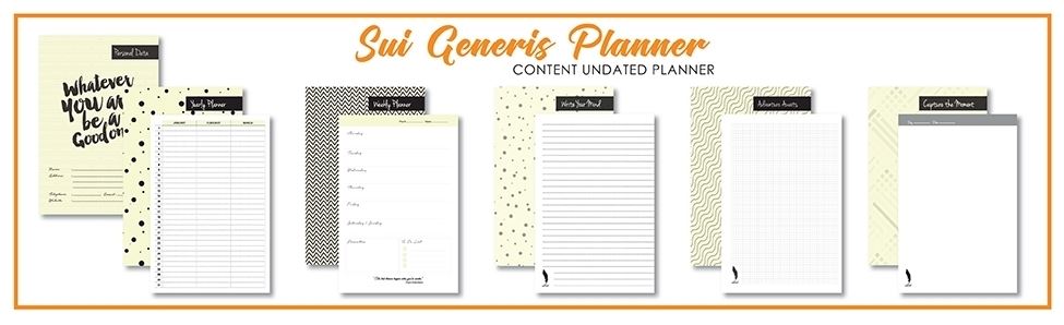 SUI GENERIS UNDATED PLANNER