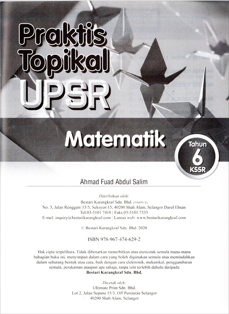 Praktis Topikal UPSR Matematik Tahun 6 (2020)