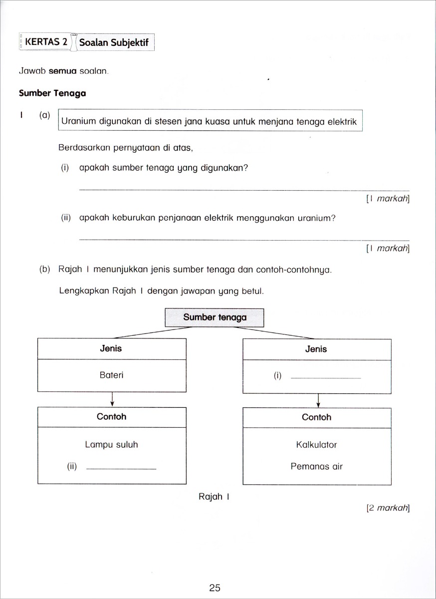 Praktis Topikal UPSR (2019) Sains Tahun 5