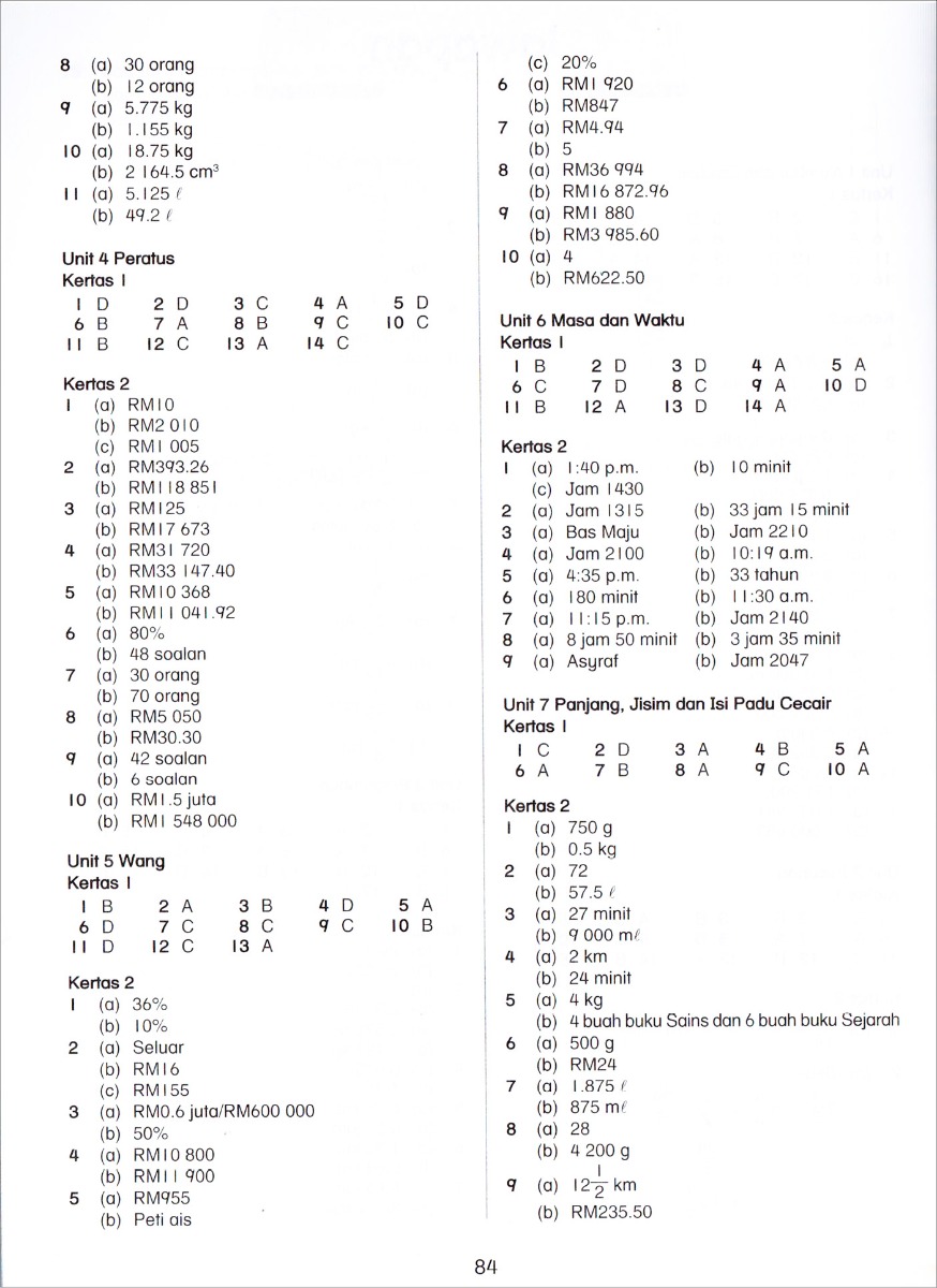 Praktis Topikal UPSR (2019) Matematik Tahun 6