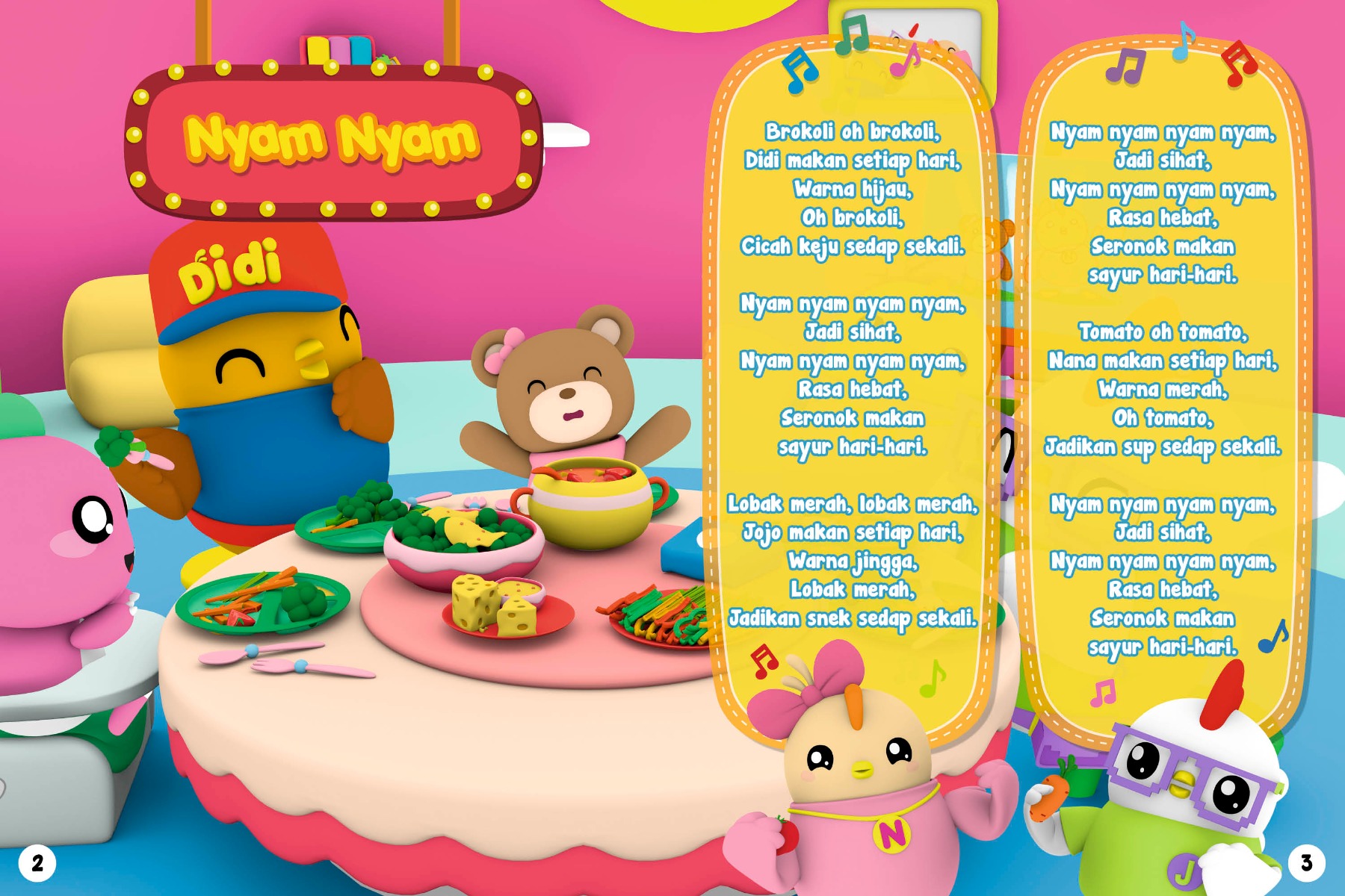 Buku Aktiviti Didi & Friends: Nyam-nyam & Tiga Puteri (Stiker)