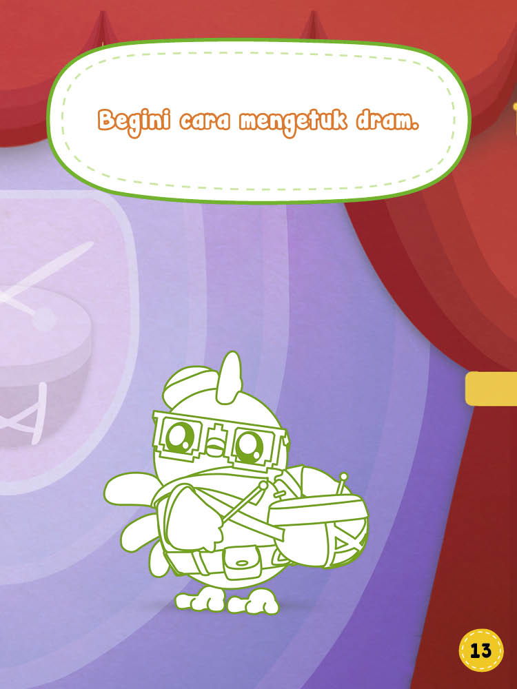 Buku Mewarna Didi & Friends: Raja Yang Gembira & Kek Aunty Merry