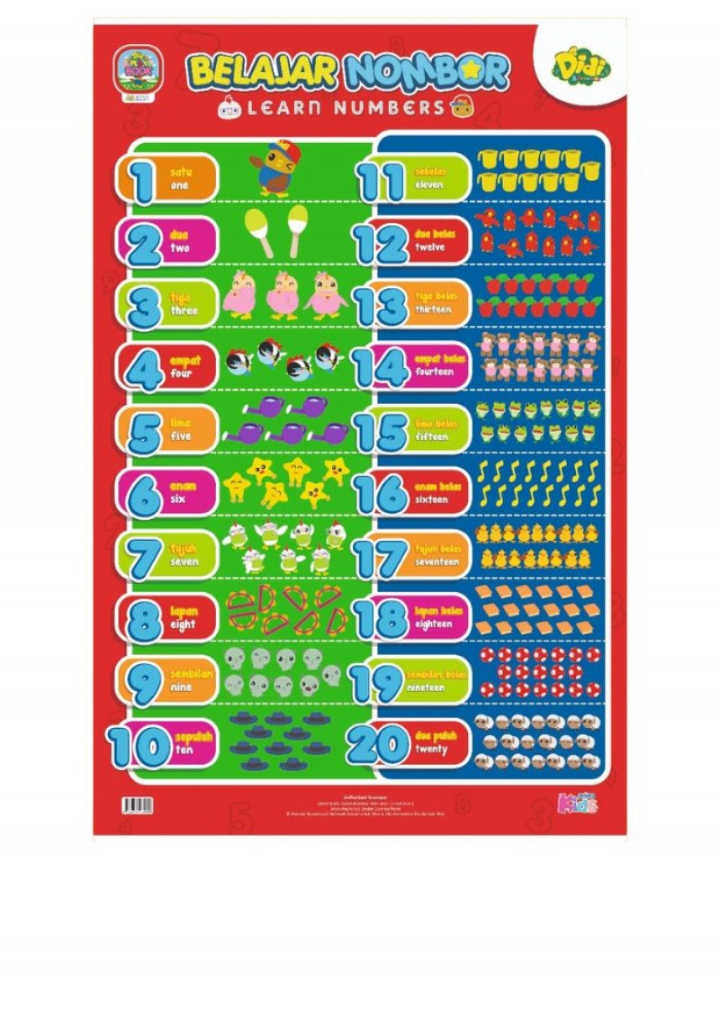 Poster Learn Numbers Didi & Friends