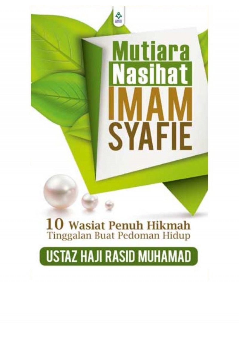 Mutiara Nasihat Imam Syafie - Ustaz Haji Rasid Muhamad