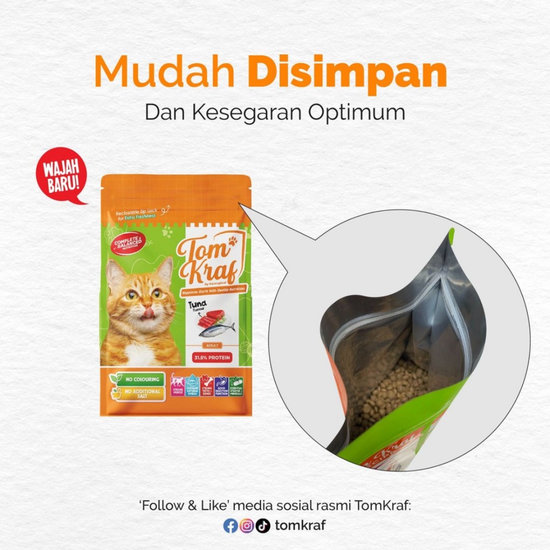 Tomkraf: Makanan Kucing Perisa Ayam