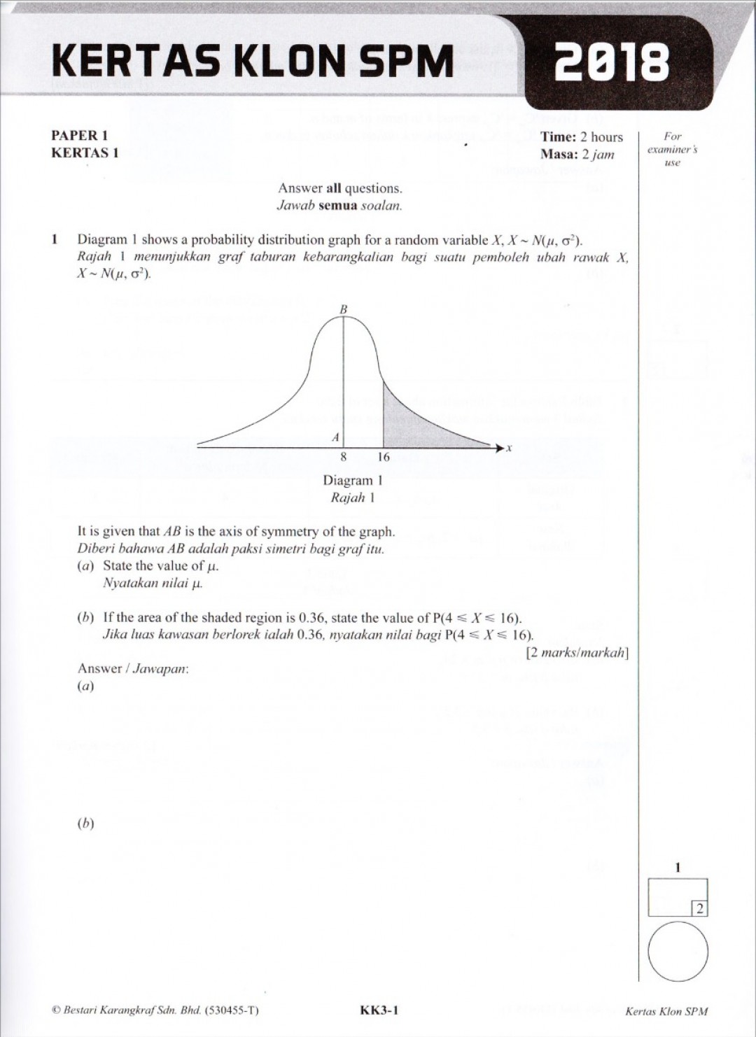 Koleksi Kertas Klon SPM Addiional Mathematics (Bilingual)