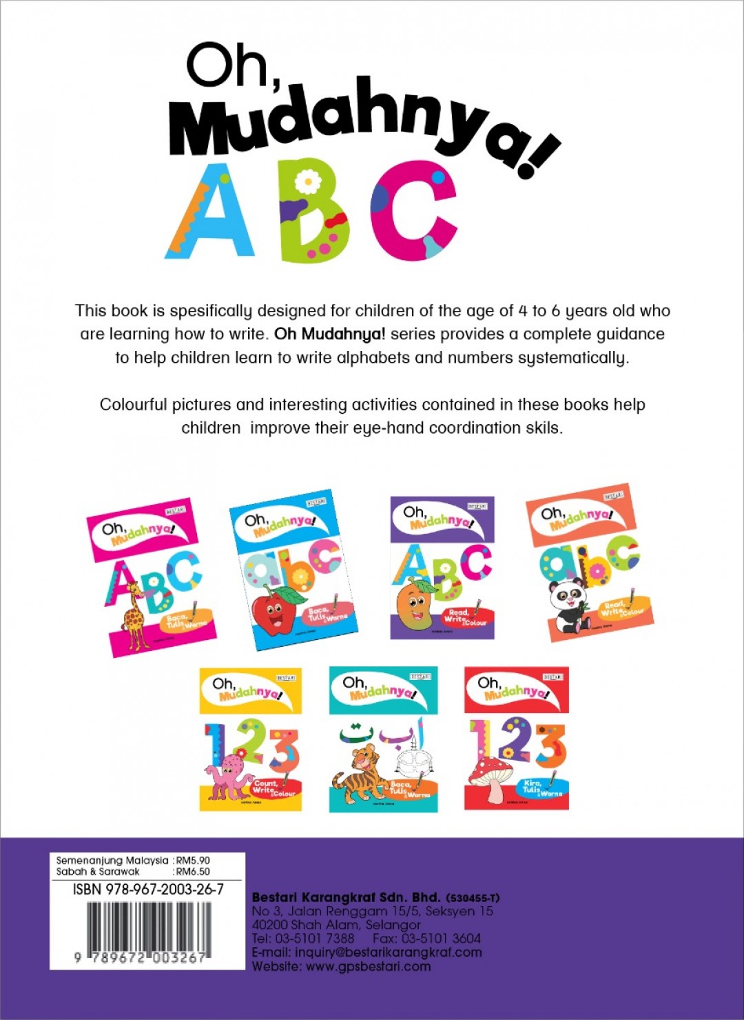 Oh, Mudahnya! ABC Read, Write & Colour