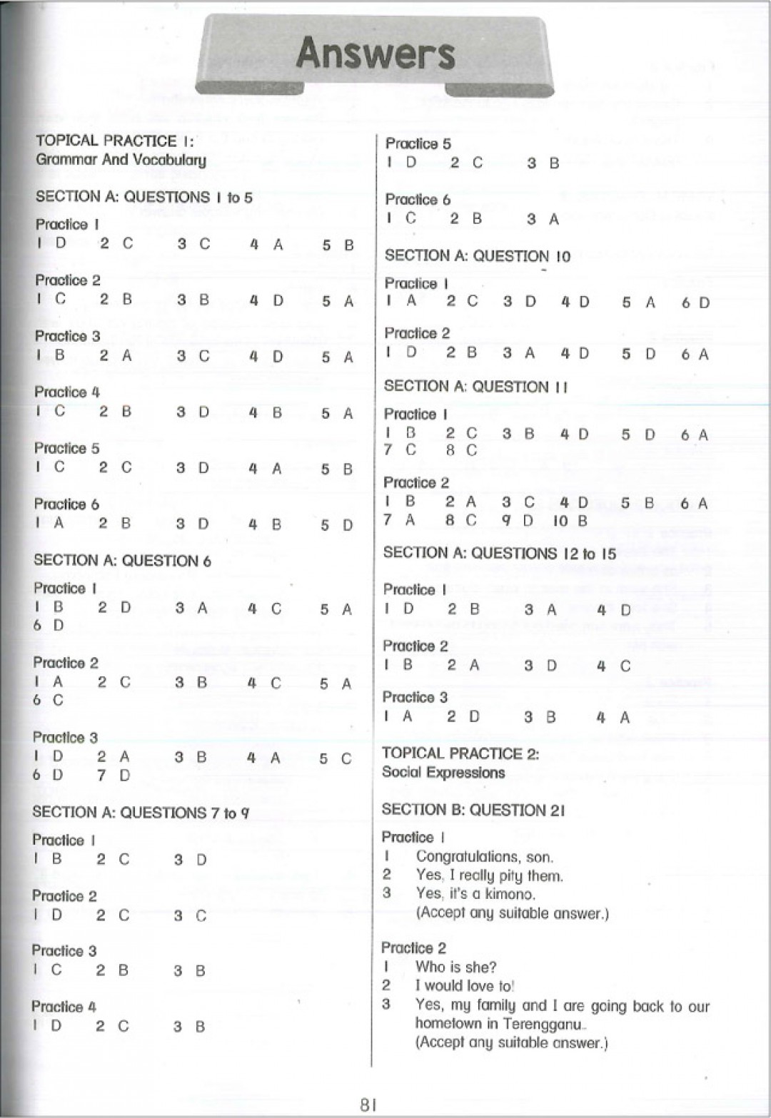 Praktis Topikal UPSR (2019) English Year 5