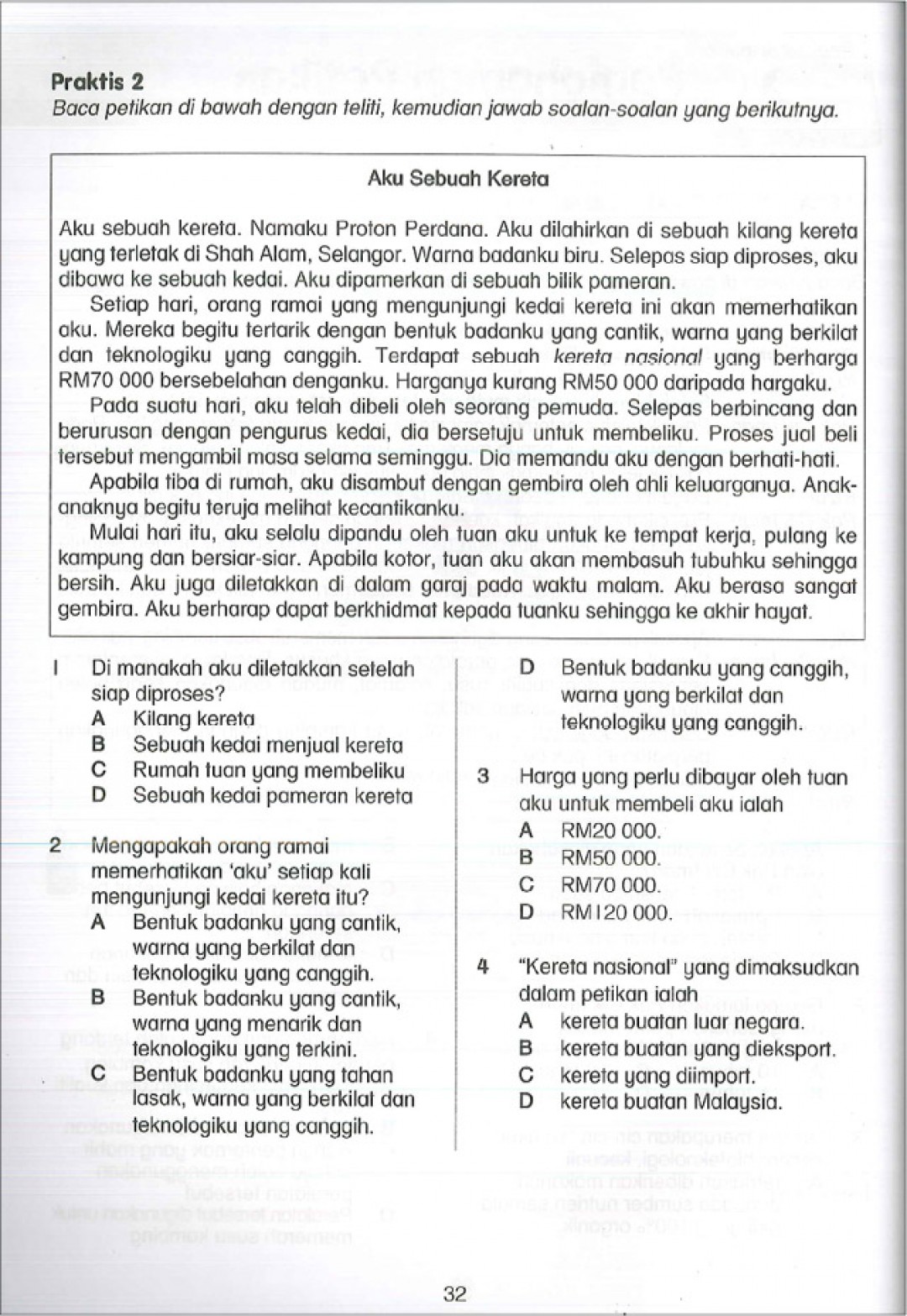 Praktis Topikal UPSR (2019) Bahasa Melayu Tahun 4