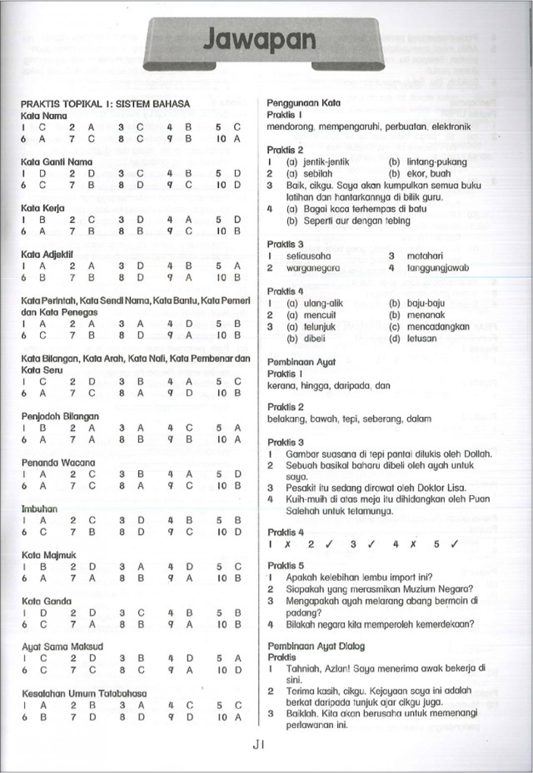 Praktis Topikal UPSR (2019) Bahasa Melayu Tahun 5