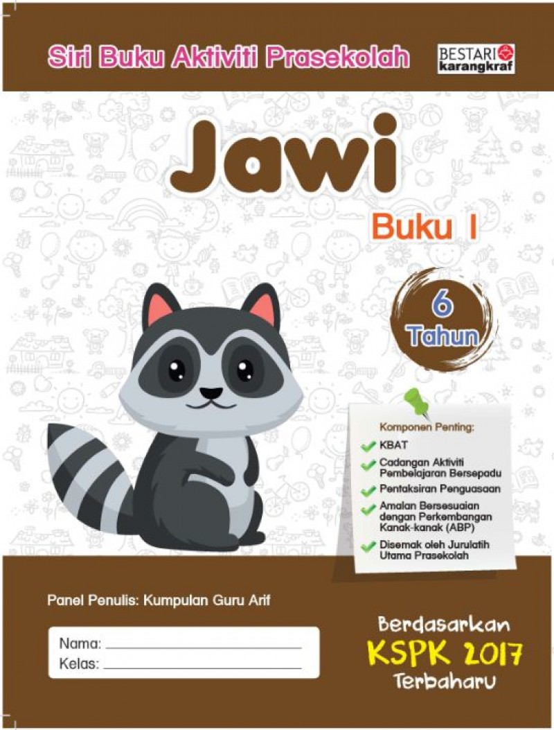 Buku Aktiviti Prasekolah 6 Tahun - Jawi (Buku 1)