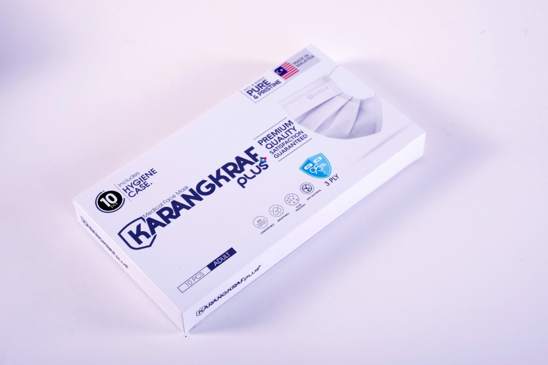 Medical Face Mask Karangkraf Plus [10 Helai + Hygiene Case]