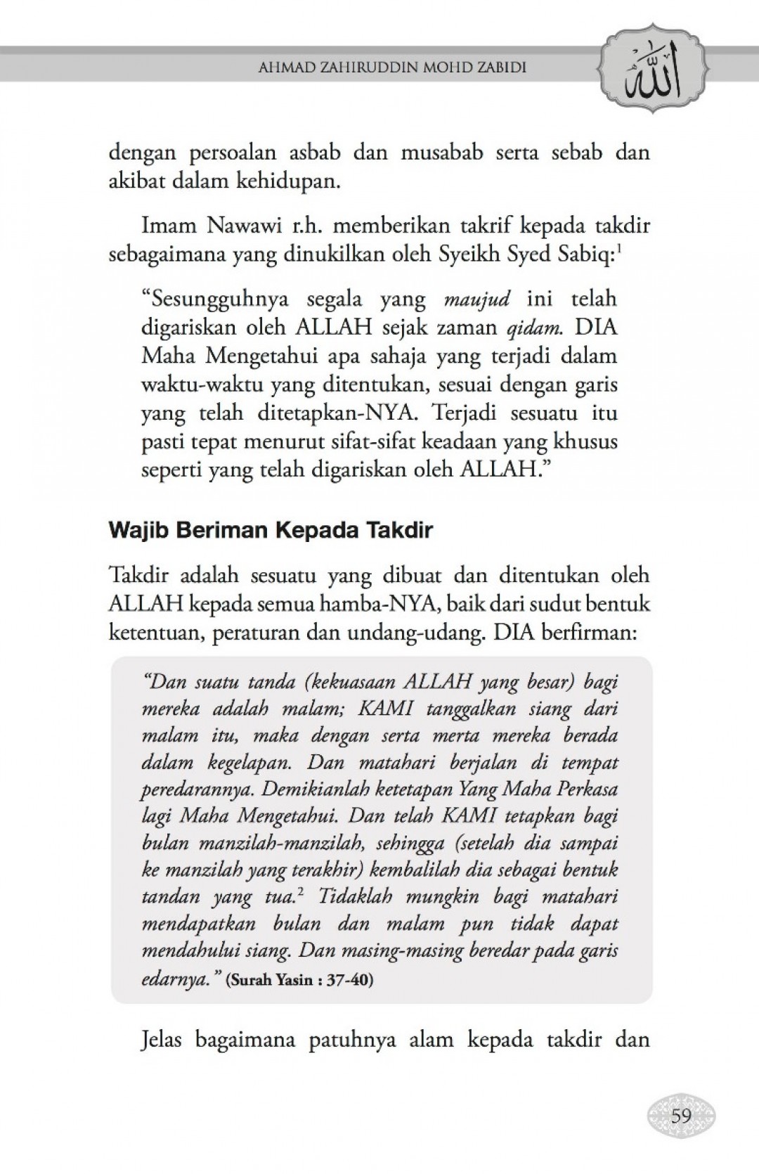 Berdamai Dengan Ketentuan Ilahi - Ahmad Zahiruddin Mohd Zabidi