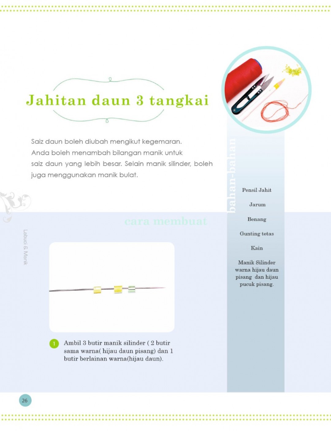 Variasi Jahitan Labuci & Manik