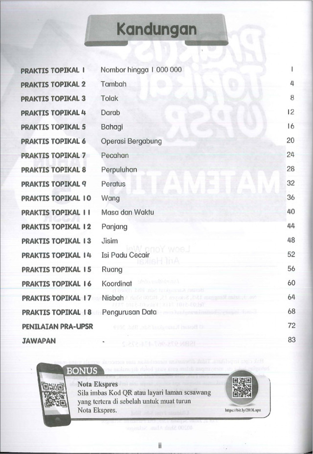 Praktis Topikal UPSR (2019) Matematik Tahun 5