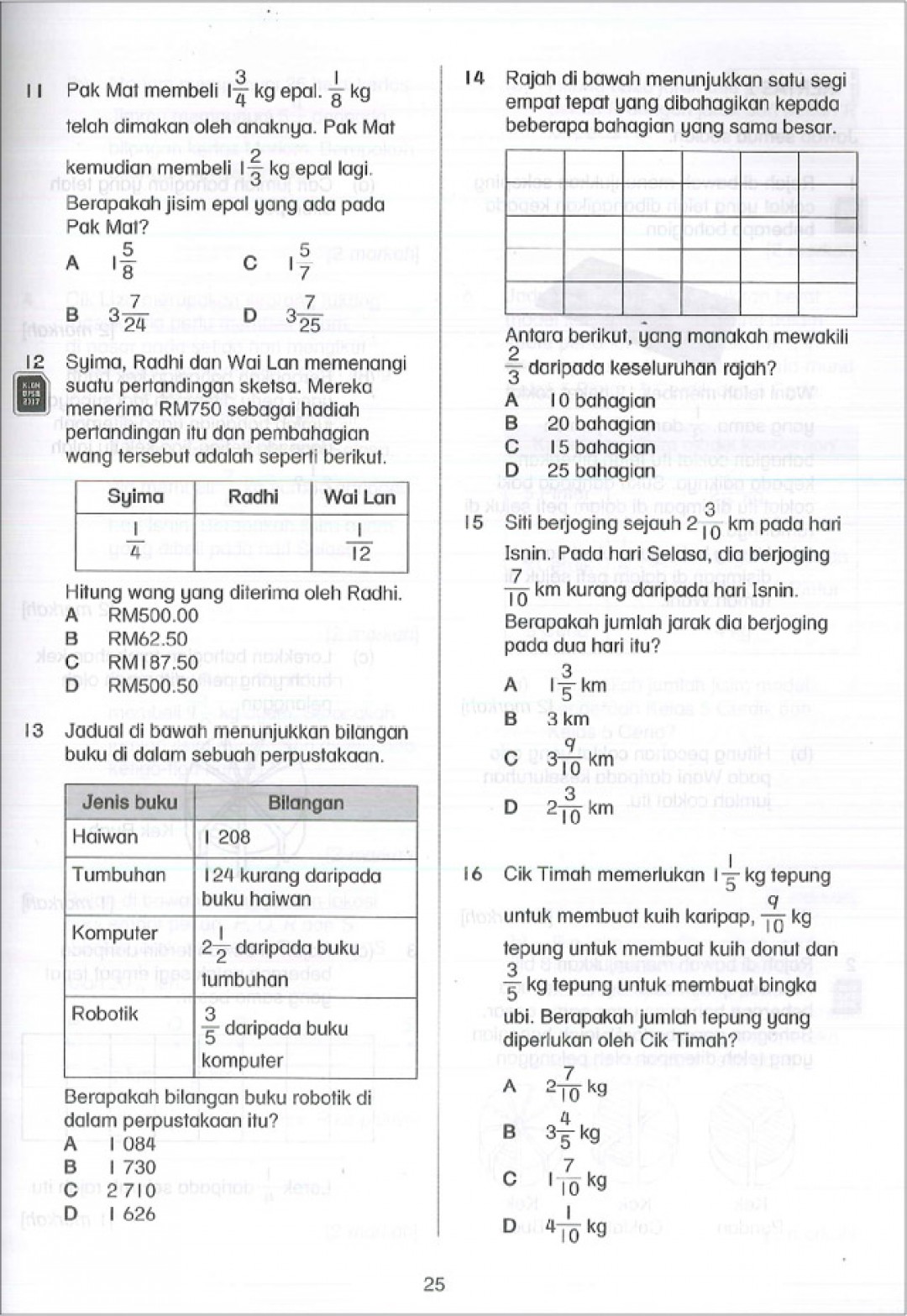 Praktis Topikal UPSR (2019) Matematik Tahun 5