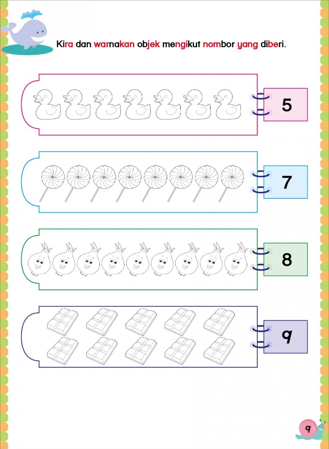 Oh, Mudahnya! 123 Kira, Tulis & Warna