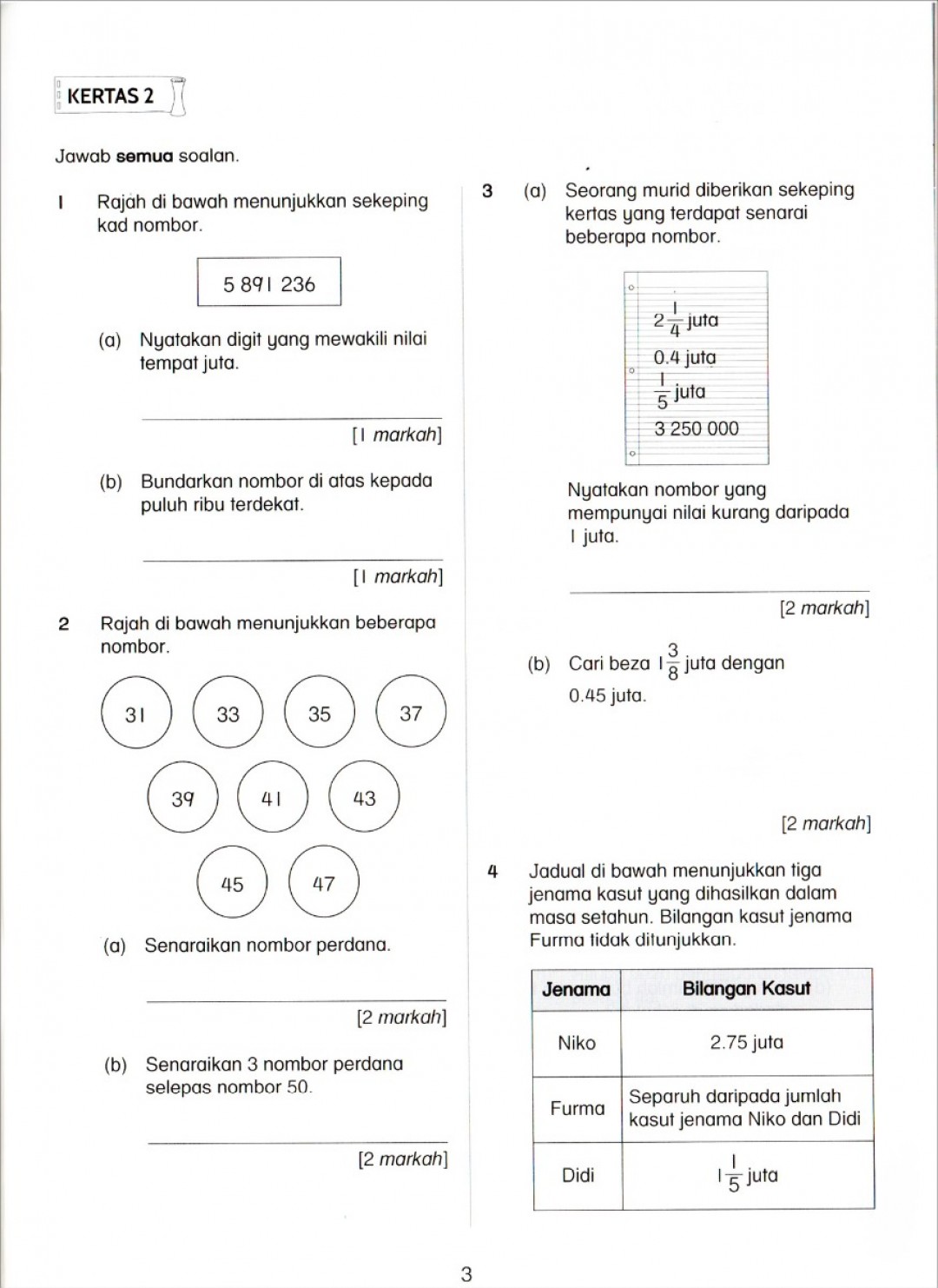 Praktis Topikal UPSR Matematik Tahun 6 (2020)