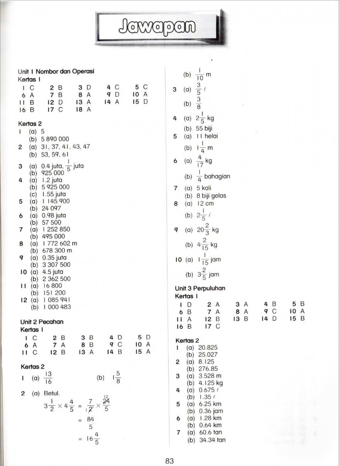 Praktis Topikal UPSR Matematik Tahun 6 (2020)