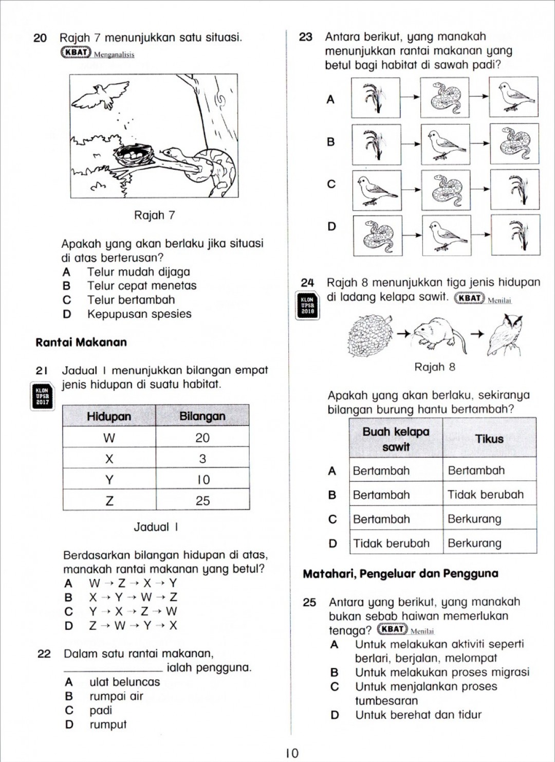 Praktis Topikal UPSR (2019) Sains Tahun 5